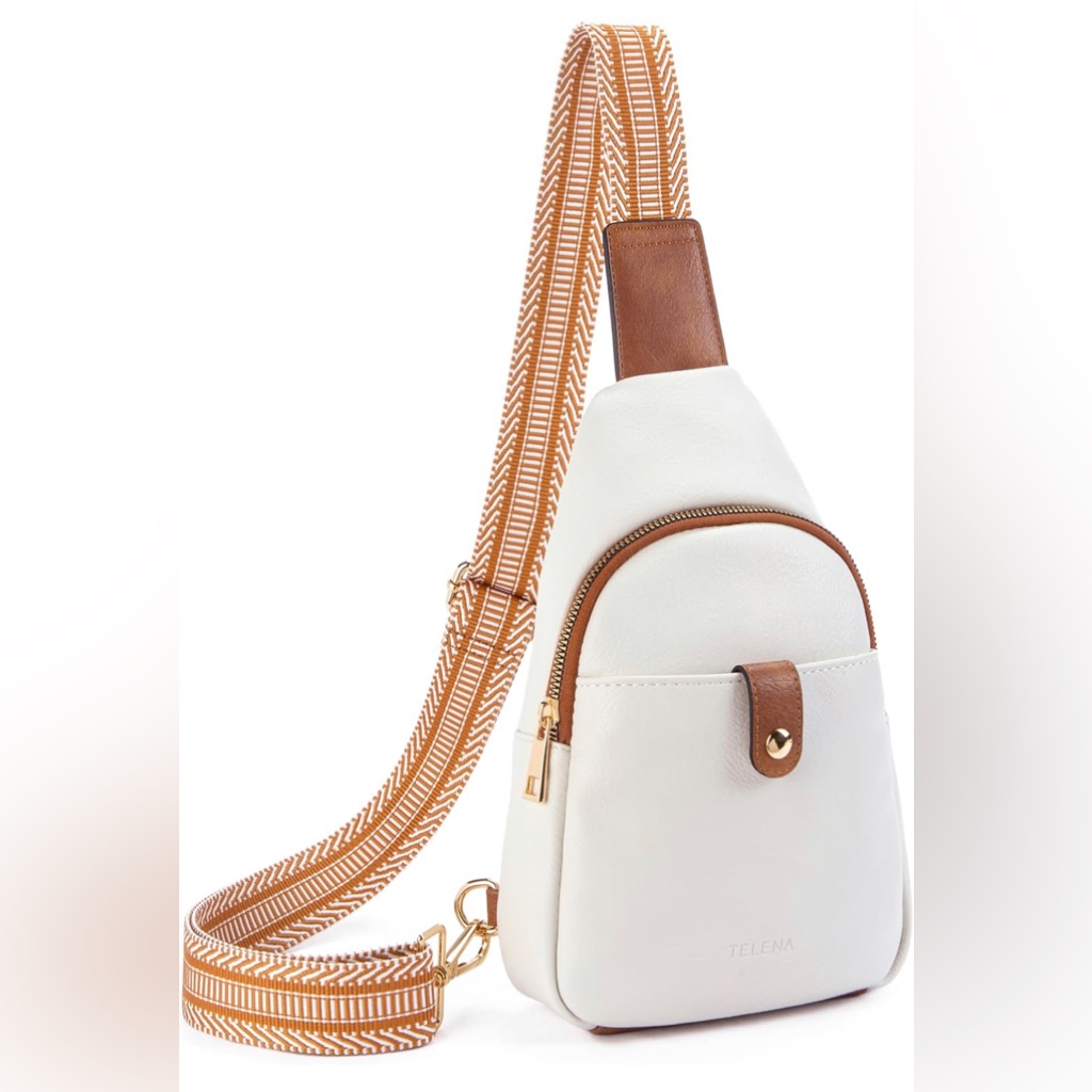 Nwt Sling Bag Vegan Leather Fanny Pack Crossbody Bags Chest Bag For Women